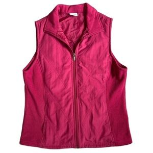 Columbia size M pink fleece collared vest